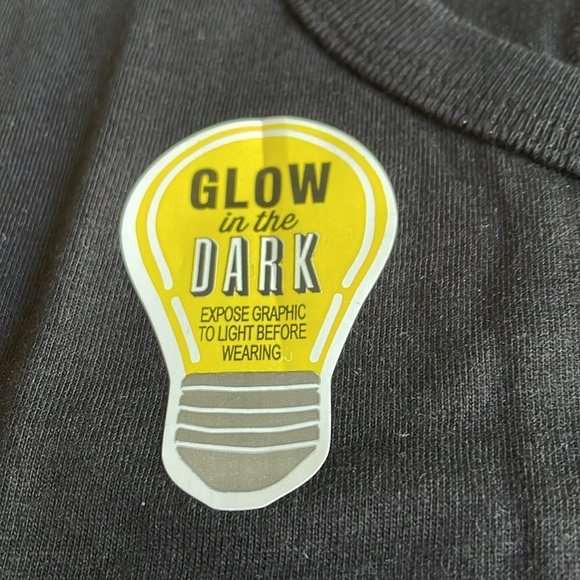 Youth Jack-O-Lantern Short Sleeve Glow in the Dark Tee - Black - Picture 3 of 7